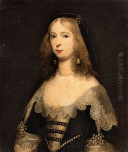 Portrait Of A Lady In Pearl Jewellery