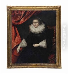 Portrait Of A Lady, Three-quarter-length, In A Black Dress
