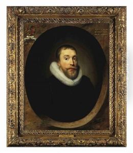 Portrait Of Willem Thielen, Reverend Minister Of The Reformed Dutch Church Of London, Austin Friars, In Black With A Ruff