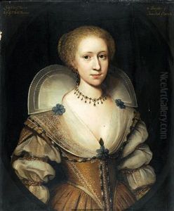 Portrait Of A Lady (margaret Mennes?) by Cornelis Jonson Van Ceulen