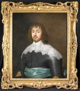 Portrait Of Edward Cornwall Wearing A Suit Of Armour, A Lace Collar And A Green Sash