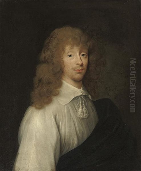 Portrait (catherine Vane?) Dressed As A Gentleman In A White Shirt With Tassles And A Black Wrap - view 1