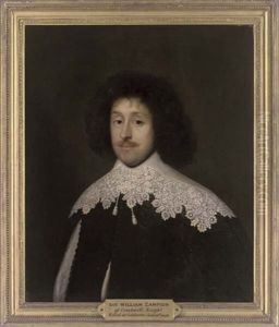 Portrait Of A Gentleman In A Black Doublet And White Lace Collar (sir William Campion?) by Cornelis Jonson Van Ceulen