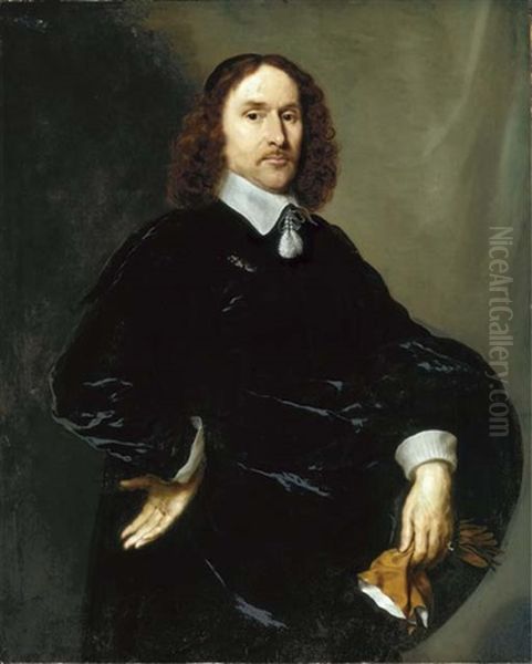 Portrait Of A Gentleman, Three-quarter-length, In A Black Doublet - view 1