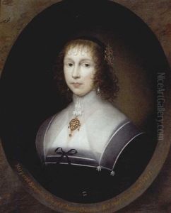 Portrait Of Margaret Nevinson In A Black Dress With A White Collar