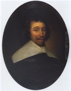 Portrait Of A Gentleman Wearing A Black Tunic by Cornelis Jonson Van Ceulen