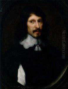 Portrait Of A Gentleman In A Black Doublet With Slashed Sleeves And A Lawn Collar