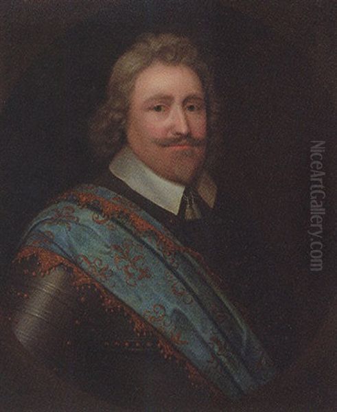 Portrait Of A Gentleman In Armour And A Blue Sash - view 1