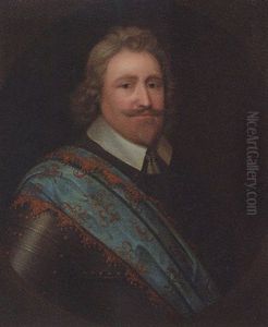 Portrait Of A Gentleman In Armour And A Blue Sash