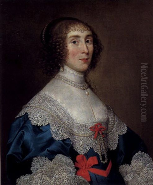 Bildnis Einer Vornehmen Dame In Blauem Kleid - view 1
