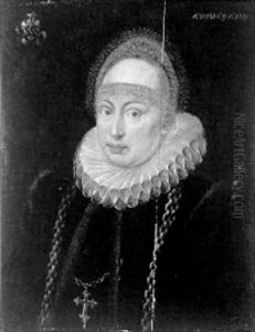 Portrait Of A Religious Woman With A Lace Cap And Collar by Cornelis Jonson Van Ceulen