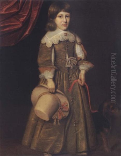Portrait Of A Boy With His Dog - view 1