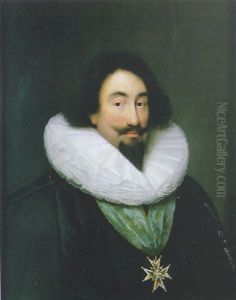 Portrait D'homme Decore De L'ordre Du Saint Esprit