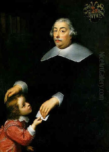 Portrait Of A Gentleman With A Child - view 1