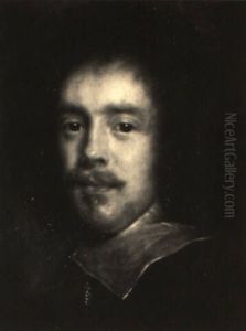 Portrait Of A Young Gentleman With A Moustache by Cornelis Jonson Van Ceulen