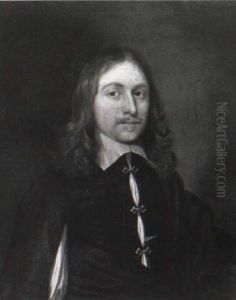 Portrait Of A Gentleman In Black Costume With A White Collar