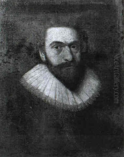 Portrait Of A Gentleman, Bust Length, Wearing A Black Tunic And White Ruff - view 1