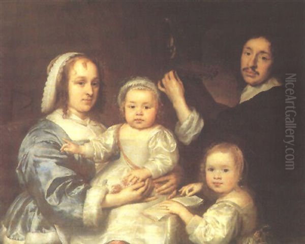Portrait Of A Gentleman With His Wife And Children - view 1