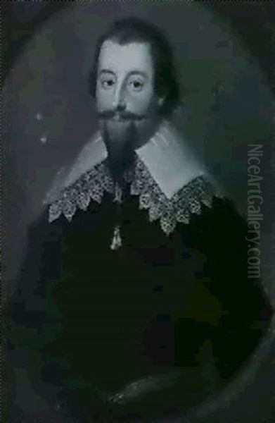 Portrait Of A Bearded Man, Half Length, In Black Dress And Lace Colar - view 1