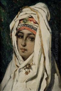 Portrait De Rosalie V. D. Stappen En Costume Oriental