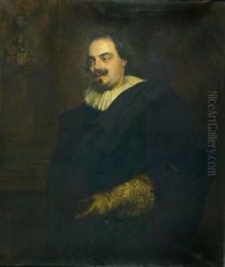 Portrat Eines Mannes Mit Goldenem Handschuh, Nach Van Dyck
