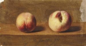 Two Peaches On A Ledge by Dirk Jan Hendrik Joosten