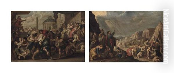 The Rape Of The Sabine Women; And The Gathering Of The Manna - view 1
