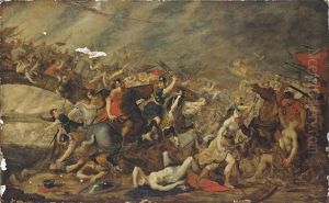 The Battle Of The Amazons by Hans Jordaens III