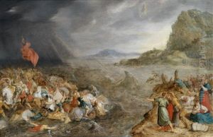 Die Vernichtung Der Agypter Im Roten Meer (buch Exodus, 2. Buch Mose) by Hans Jordaens III