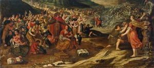 Der Zug Der Israeliten Durch Das Rote Meer by Hans Jordaens III