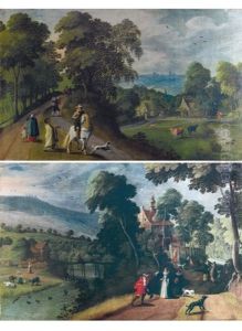 La Rencontre Sur Le Chemin (+ Paysage Aux Cavaliers Et Paysans; Pair)