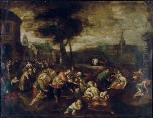 Feeding Of The Five Thousand by Hans Jordaens III