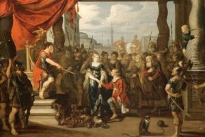 La Continence De Scipion by Hans Jordaens III