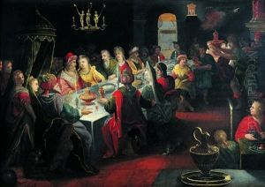 Le Festin De Balthasar by Hans Jordaens III