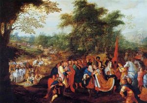 Die Begegnung Von Jakob Und Josef by Hans Jordaens III
