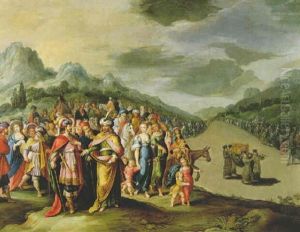 Los Israelitas Con El Arca De La Alianza by Hans Jordaens III