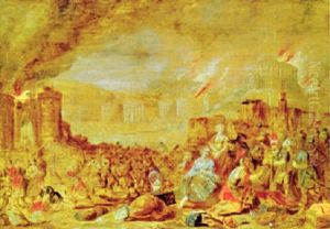 Nebuzardanes Beschenkt Jeremiah Nach Der Zerstorung Jerusalems by Hans Jordaens III