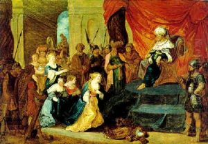 Salomon Und Die Konigin Von Saba by Hans Jordaens III