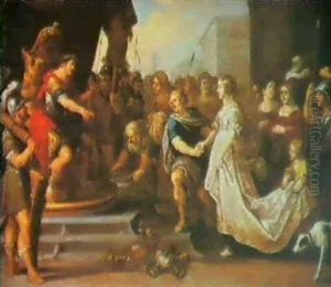 The Continence Of Scipio by Hans Jordaens III