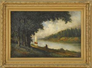 Idyll Times Along The Riverbank by Frederick Stone Batcheller