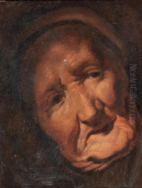 Head Study Of An Elderly Woman - view 1