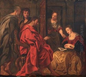 Jesus Chez Marthe Et Marie by Jacob Jordaens