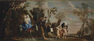 La Fuite En Egypte by Jacob Jordaens