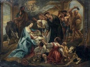 L'adoration Des Bergers by Jacob Jordaens