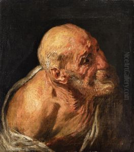 Study Of An Old Man by Jacob Jordaens