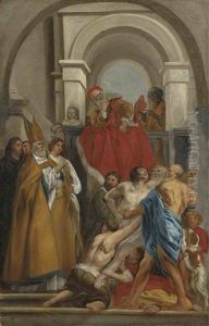The Trial Of Christ (bozzetto) by Jacob Jordaens