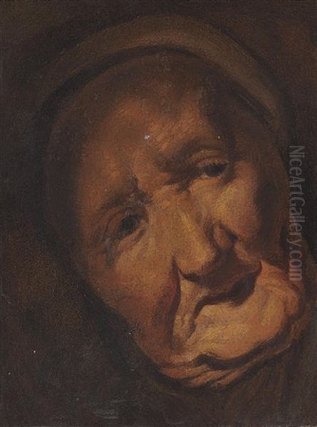 Head Of An Elderly Lady (study) - view 1