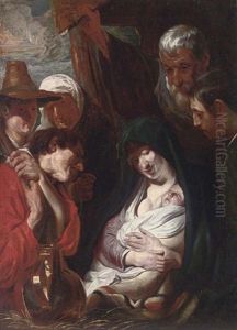 The Adoration Of The Shepherds by Jacob Jordaens