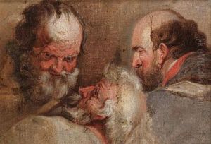 Studies For The Heads Of Three Elderly Bearded Men
