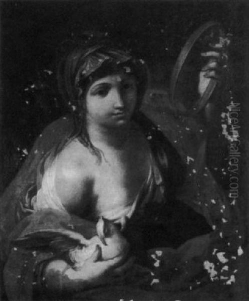 Saint Holding A Dove - view 1